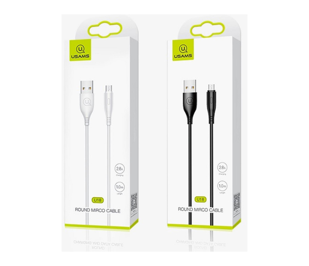 USAMS Kabel U18 microUSB 2A Fast Charge 1m czarny - 1569108 - zdjęcie 6
